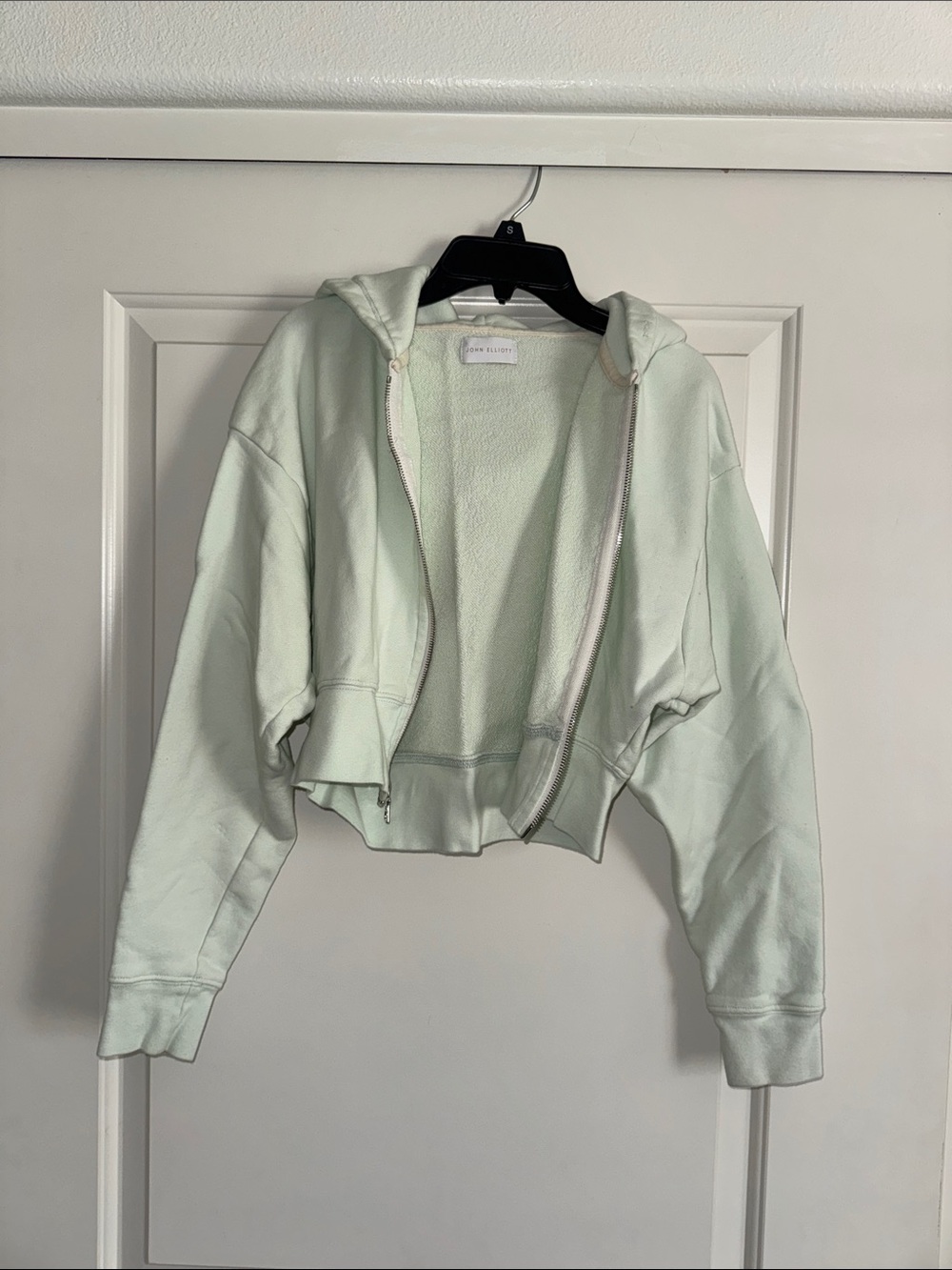 John Elliott Light Mint Zip Hoodie